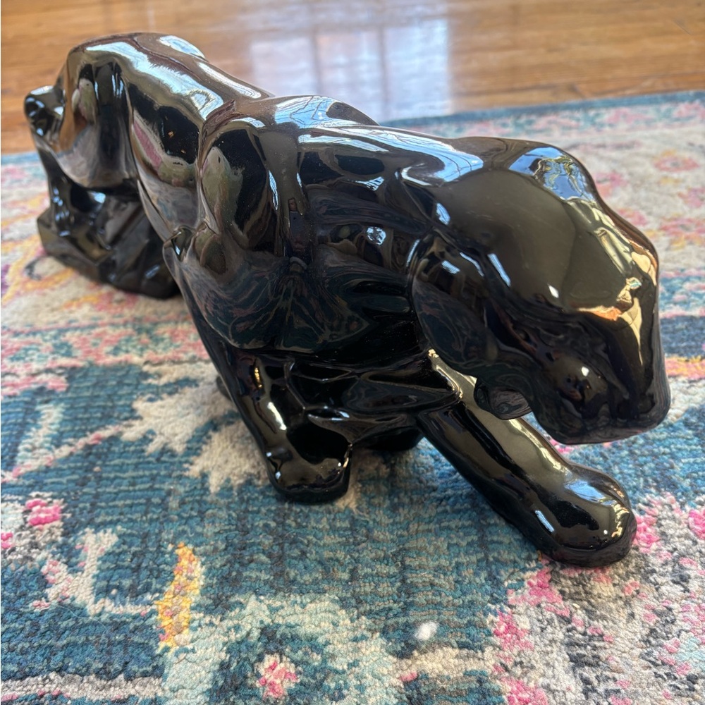 Glossy Black Panther MCM Art Sculpture - Picture 7 of 8